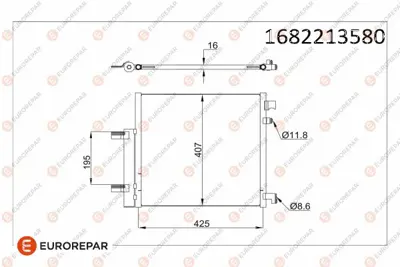 EUROREPAR 1682213580 Radyator 96676342