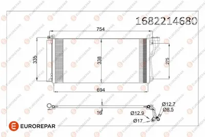 EUROREPAR 1682214680 Radyator 976063L180