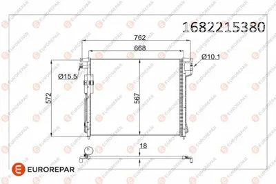 EUROREPAR 1682215380 Radyator 92100EB500