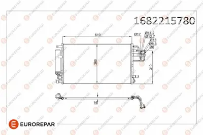 EUROREPAR 1682215780 Radyator 976062E105