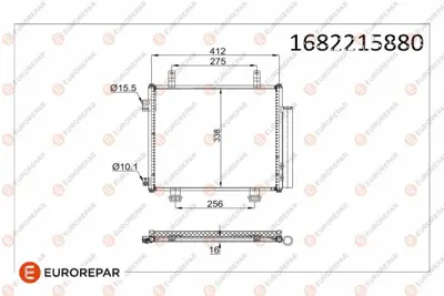 EUROREPAR 1682215880 Radyator 276504A00H 95310M68K10000