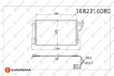 EUROREPAR 1682216080 Klıma Radyatörü 976061M000