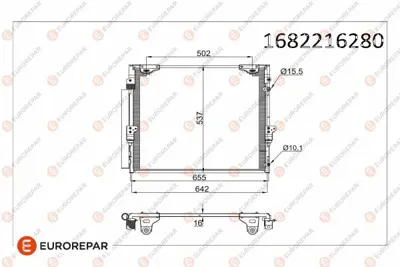 EUROREPAR 1682216280 Radyator 8846060400