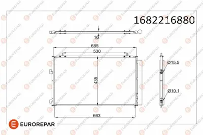 EUROREPAR 1682216880 Radyator 8846042110