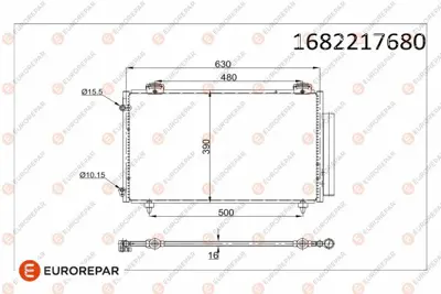 EUROREPAR 1682217680 Radyator 8845012260