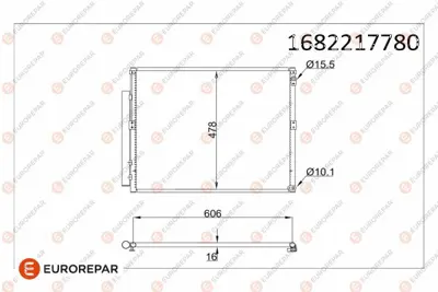 EUROREPAR 1682217780 Radyator 8846160091