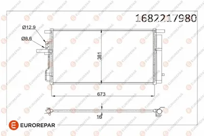 EUROREPAR 1682217980 Radyator 97606D7500