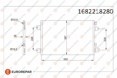 EUROREPAR 1682218280 Klıma Radyatörü 8200191738