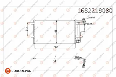 EUROREPAR 1682219080 Radyator BBY26148ZA