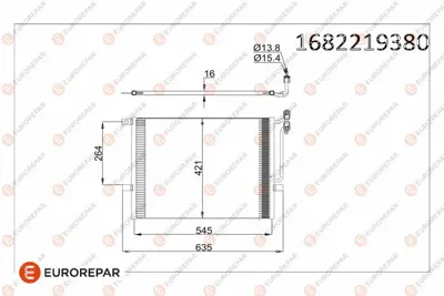 EUROREPAR 1682219380 Radyator 8377614