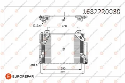 EUROREPAR 1682220080 Radyator 884600K050