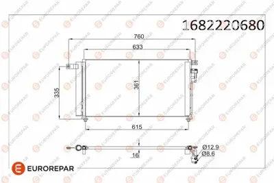 EUROREPAR 1682220680 Radyator 976061G000