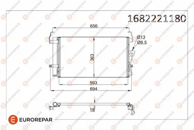 EUROREPAR 1682221180 Radyator 976062D500