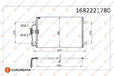 EUROREPAR 1682221780 Klıma Radyatörü 8660002516