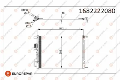 EUROREPAR 1682222080 Radyator 97606D7000