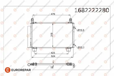 EUROREPAR 1682222280 Radyator 8846052110