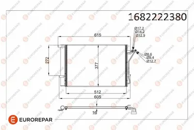 EUROREPAR 1682222380 Radyator 976061J010