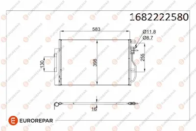 EUROREPAR 1682222580 Radyator 95358526 96943762