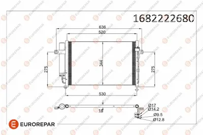 EUROREPAR 1682222680 Klıma Radyatörüradyator 976061C100