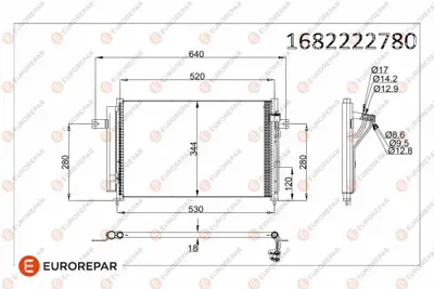 EUROREPAR 1682222780 Radyator 976061C200