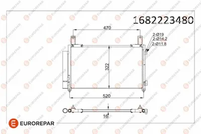 EUROREPAR 1682223480 Radyator 96851100