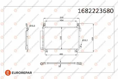 EUROREPAR 1682223680 Radyator 884600D200