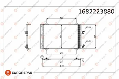 EUROREPAR 1682223880 Radyator 6455AC