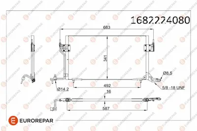 EUROREPAR 1682224080 Radyator 6455R0