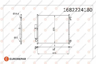 EUROREPAR 1682224180 Radyator LR137975