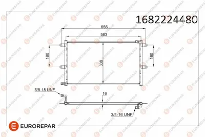 EUROREPAR 1682224480 Klıma Radyatörü 6K0820413C