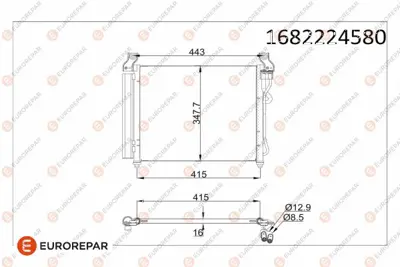 EUROREPAR 1682224580 Radyator 9760607550