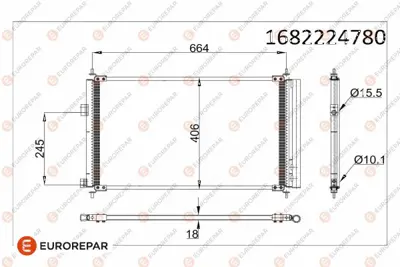 EUROREPAR 1682224780 Radyator 8846042100