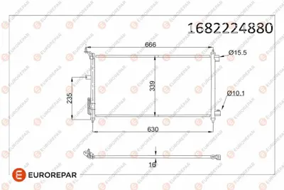 EUROREPAR 1682224880 Radyator 92110EW80A