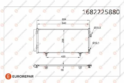 EUROREPAR 1682225880 Radyator 73210SC013