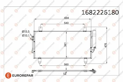 EUROREPAR 1682226180 Radyator 7812A394