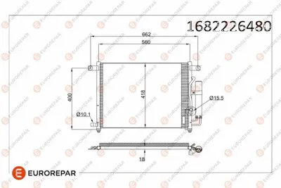 EUROREPAR 1682226480 Radyator 96834082 96834083