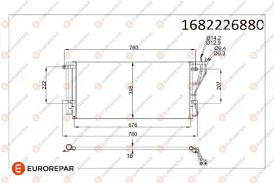 EUROREPAR 1682226880 Radyator 976061D110