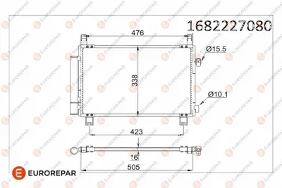 EUROREPAR 1682227080 Radyator 884600D060