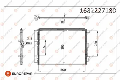 EUROREPAR 1682227180 Radyator 97606A7001