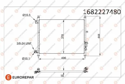 EUROREPAR 1682227480 Radyator 921101HC0A