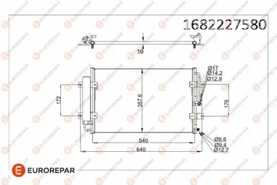 EUROREPAR 1682227580 Radyator 976064F100