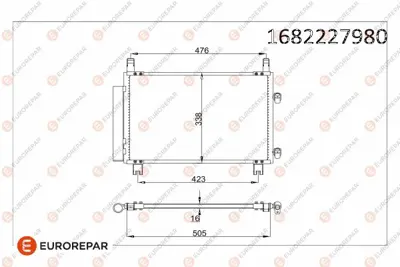 EUROREPAR 1682227980 Radyator 884600D050