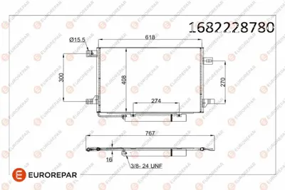 EUROREPAR 1682228780 Radyator A1695001254