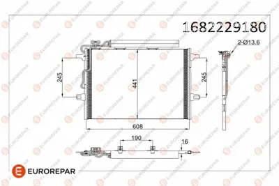 EUROREPAR 1682229180 Radyator A2115001854