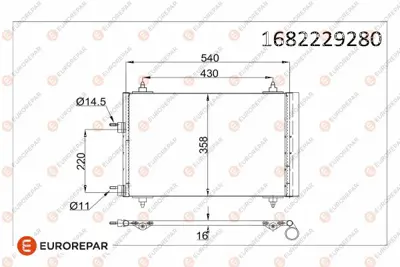 EUROREPAR 1682229280 Radyator 9638574080