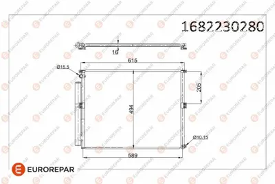 EUROREPAR 1682230280 Radyator 8846135160