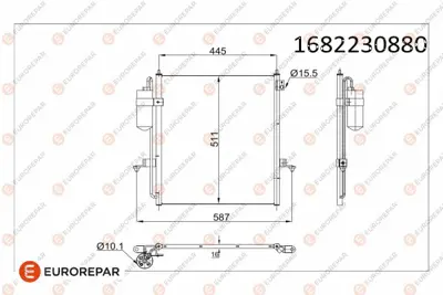 EUROREPAR 1682230880 Radyator MN123642