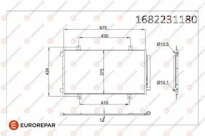 EUROREPAR 1682231180 Radyator 9531061M10