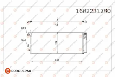 EUROREPAR 1682231280 Radyator 1850742