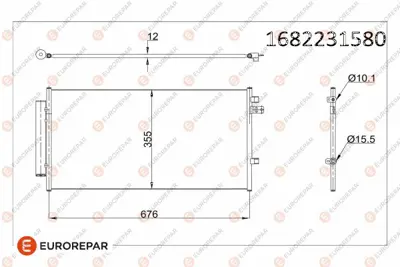 EUROREPAR 1682231580 Radyator 51966751